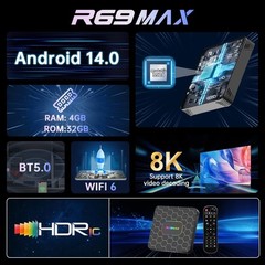 Android 14 TV Box 4GB RAM 64GB ROM RK3528 8K Smart Media Player