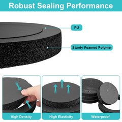 4PCS 6-7″ Car Door Audio Speaker Foam Gaskets Bass Sound Insulation Seal Rings