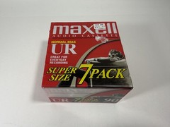 Maxell Audio Cassette Normal Bias UR 90 Super Size 7 Pack , NEW Factory Sealed