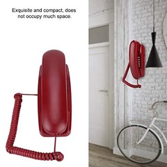 Corded Home Phone, Wall Mount Telephone, Extension Phone with Last Red