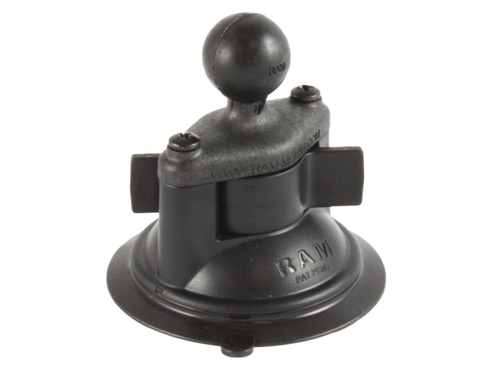 RAM Mount Suction Cup Twist Lock Base with Composite Diamond Base and 1″ Ball
