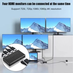 HDMI Splitter 1 In 4 Out 4K UHD HD 1080P 4-Port Repeater Splitter Amplifier 1×4