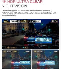 Vantrue E1 Pro 4K Mini Dash Cam | HDR Night Vision | Parking Mode | 1TB Support