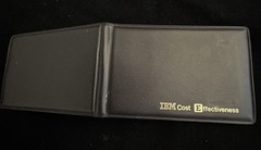 IBM calculator, with case, 3 inches X 2 inches. solar powered