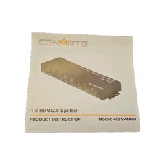 HDMI Splitter 1 in 8 Out, 8 Port HDMI Splitter Support 4K@60Hz 4:4:4 8-bit Dupli