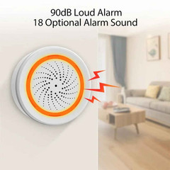 Tuya ZigBee Smart Siren 90dB Sound Light Alarm NAS-AB02BT USB