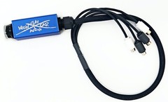 Sky High Car Audio – Universal Aluminum Bass Knob With Black Leads – Blue
