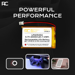 Lithium Polymer Battery 3.7V 2000mAh 103450 Lipo Rechargeable Battery