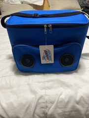 Portable Bluetooth Speaker Stereo Cooler Bag Blue 13x11x10 Splash Daddy