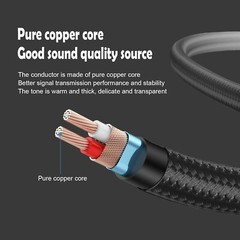 6.35mm 1/4″ to 3.5mm 1/8″ Male TRS Stereo Audio Cable with Alloy Housing