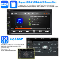 Backup Camera 7″ 2Din Car Stereo Radio CD DVD Player Bluetooth CarPlay GPS Auto