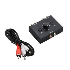 1 In 2 Out / 2 In 1 Out RCA Stereo Audio Switch Bi-Directional Audio Switcher