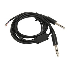Aviation Headset Replacement Cable 6.6ft Dual GA Plug For David Clark/AVCOMM