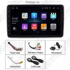 1GB +16GB Rotatable 1Din 10.1″ Quad-Core Car Stereo Radio GPS WiFi Android 9.0