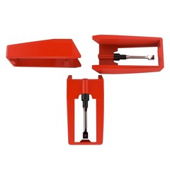 3Pcs Red Replace Diamond Stylus Record Player Needle For LP Turntable Phonograph