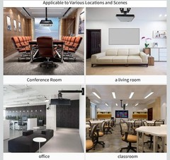 Projector Mount Wall or Ceiling Projection Mount Bracket with Adjustable Height