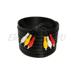 25ft 3RCA Male to Male Composite Extension Audio Video AV Cable Yellow Red White
