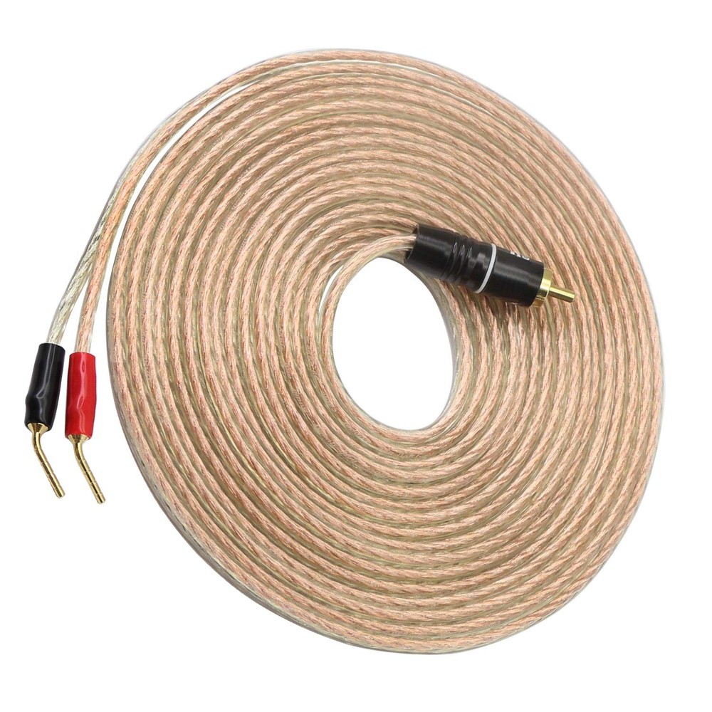 RCA to Banana Pin Plug Speaker Wire,HiFi OFC Speaker Audio Cable Gold Plated …