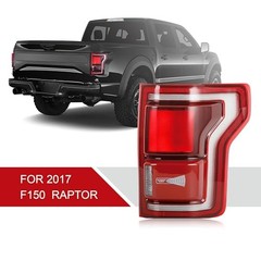 LED Tail Lights Compatible With F150 F 17-20 Raptor Black Right Passenger Side