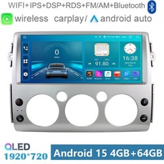 Android 15 GPS Stereo For Toyota FJ Cruiser 2007-2014 Carplay Car Radio 12.3inch