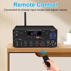 Stereo Audio Amplifier, 2 Channel 500W Bluetooth 5.0 Home Audio Stereo Receiv…