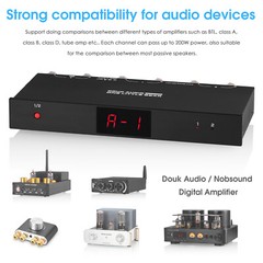Compact 2 Zone Amplifier/Speaker Selector Stereo Audio Switcher Box with Remote