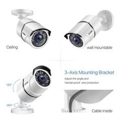 ZOSI 4Pack 2MP 1080p TVI Home Security Camera CCTV Outdoor 120ft IR Night Vision