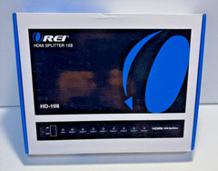 OREI 1X8 HDMI Splitter Version 1.3A/B/C Supported Full 10.2GBPS Support