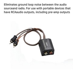 Durable RCA Stereo Ground Loop Isolator for Audio Signals Eliminate Noise Filter