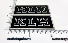 KLH Speaker Grill Badge Pair Emblem Custom Made Thick Aluminum