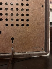 Vintage Realistic Bookshelf Speakers with Lattice Grills – Painted Coral- TESTED