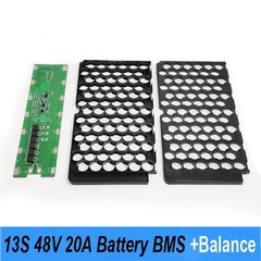 13S 6P 48V 52V Li-ion Battery Bracket +13S 20A BMS Kits for Electric Bike HAU