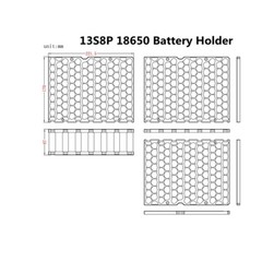 13S 8P Li-ion battery Box battery holder 13S 48V 20A/30A Li-ion BMS kits