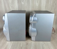 JVC Speakers Pair of MX-K10 Bass-Reflex Speakers Replacement Silver Japan USED