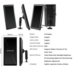 10.36″ Monitor R L Side Electronic Rear View Mirror Camera trucks/trailers/buses