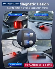 108dB Car Alarm System, Vehicle Anti-Theft Vibration Sensor Alarm & Red Light, W
