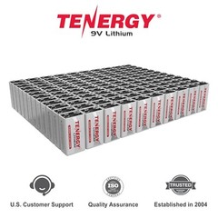 Tenergy 9V Lithium Battery 1200mAh L522 6LR61 1604LC UL Bulk Lot Pricing