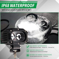 4inch 48W Spot Led Work Light Fog Reverse Cube Pod For Offroad Truck SUV ATV 12V