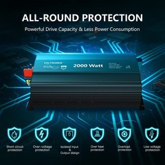 GIANDEL Pure Sine Wave 4000W Inverter DC12V to AC110V 120V with LCD Display