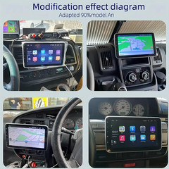 Double 2DIN Rotatable 10.1” Android 15 4+64GB Car Stereo Radio GPS Touch Screen
