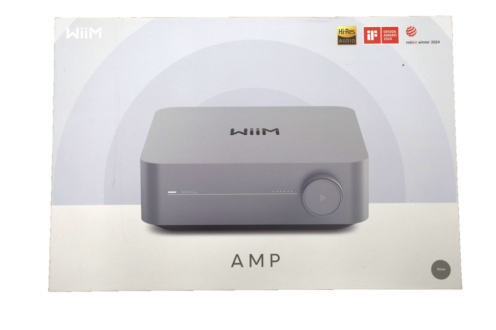 Wiim Amp WiFi 120w x 2 Streaming Amplifier Receiver w/ HDMI – Space Gray.