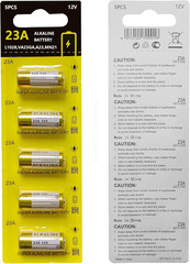 23A 12V Alkaline Battery 5-Pack for Garage Door Opener Remote Control A23 MN21