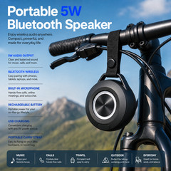 Portable Bluetooth Bike Speaker Wireless Stereo Outdoor Bicycle Speaker Black