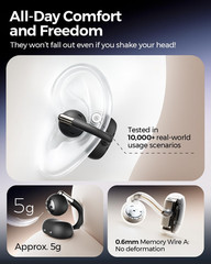 SoundPEATS Clip1 Open Ear Earbuds with Dolby Audio | Comfortable & Secure Clip-o