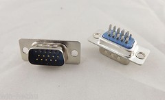 100x VGA Male Plug Socket DB15 15-Pin D-SUB 3 Rows Solder Type Connector Adapter