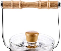 Home or Cafe Hand-Blown Brewed Tea & Hot Water Glass Kettle