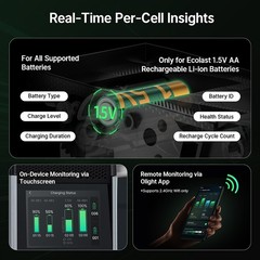Olight Ostation 2 Pro 3-in-1 Smart Battery Hub for AA & AAA with Touch Screen