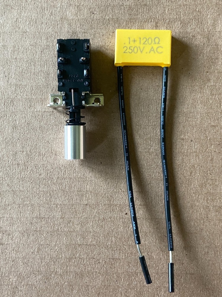 New Marantz Power Switch + Push Button Knob + .1 uf + 120 ohm Snubber