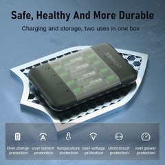 4/8/12/16x 1300mWh AAA Rechargeable Lithium Battery + 1.5V Charging Storage Box