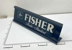 Fisher Studio Standard Desk Sign – Custom Silver Aluminum